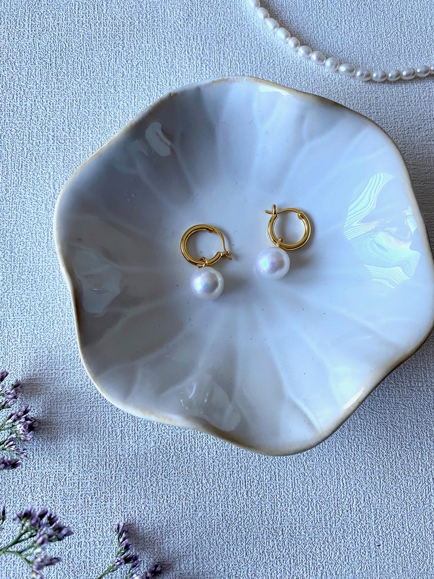 Natural Baroque Drop Pearl Earrings