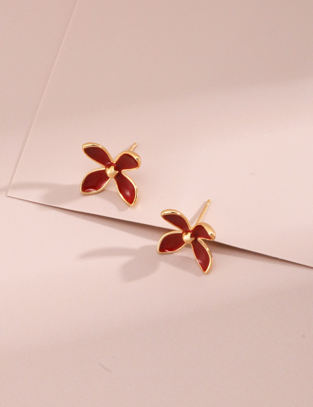 Enamel Flora Stud Earrings