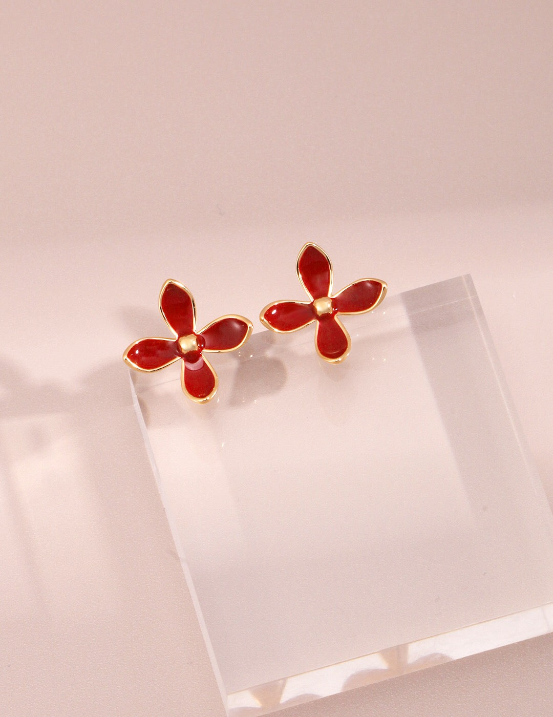 Enamel Flora Stud Earrings