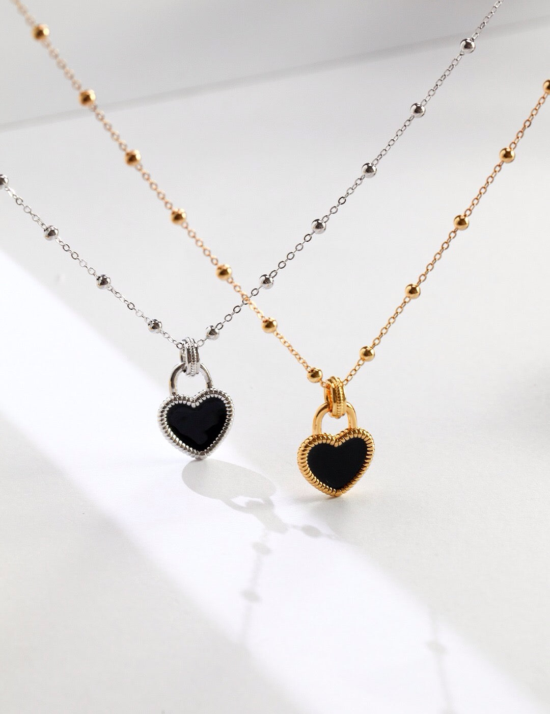 T'amo Enamel Heart Necklace