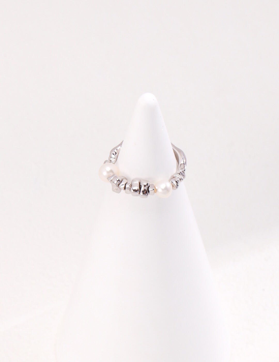 Silver Natural Pearl Ring