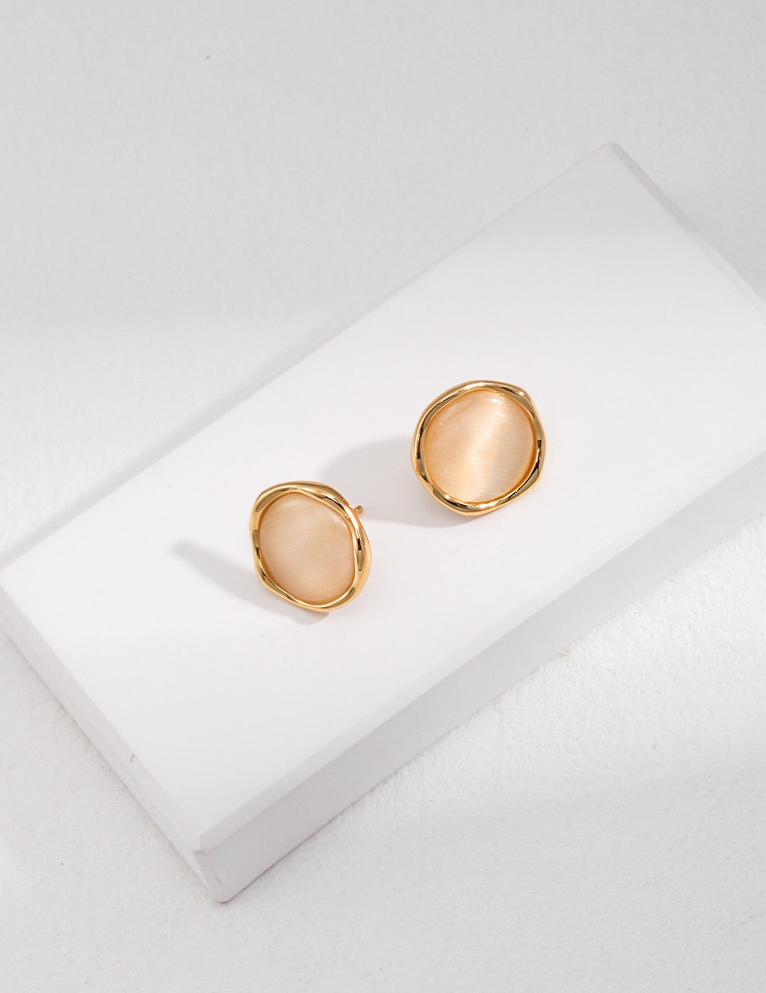 Cat’s Eye Opal Stud Earrings