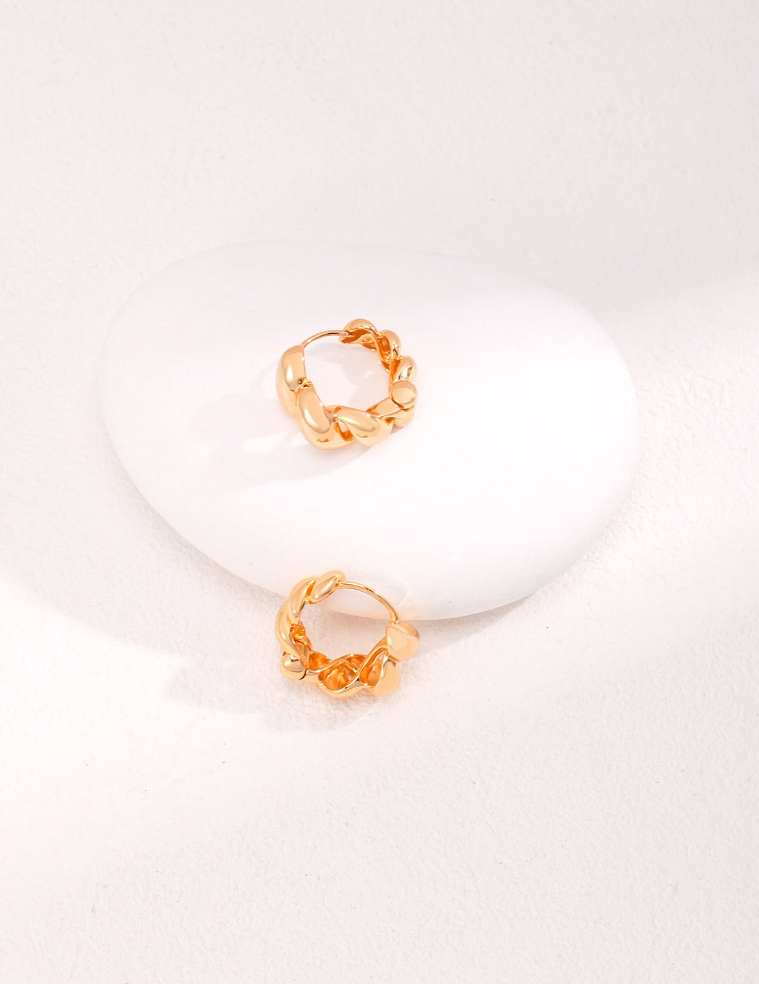 Twisted Round Hoop Earrings