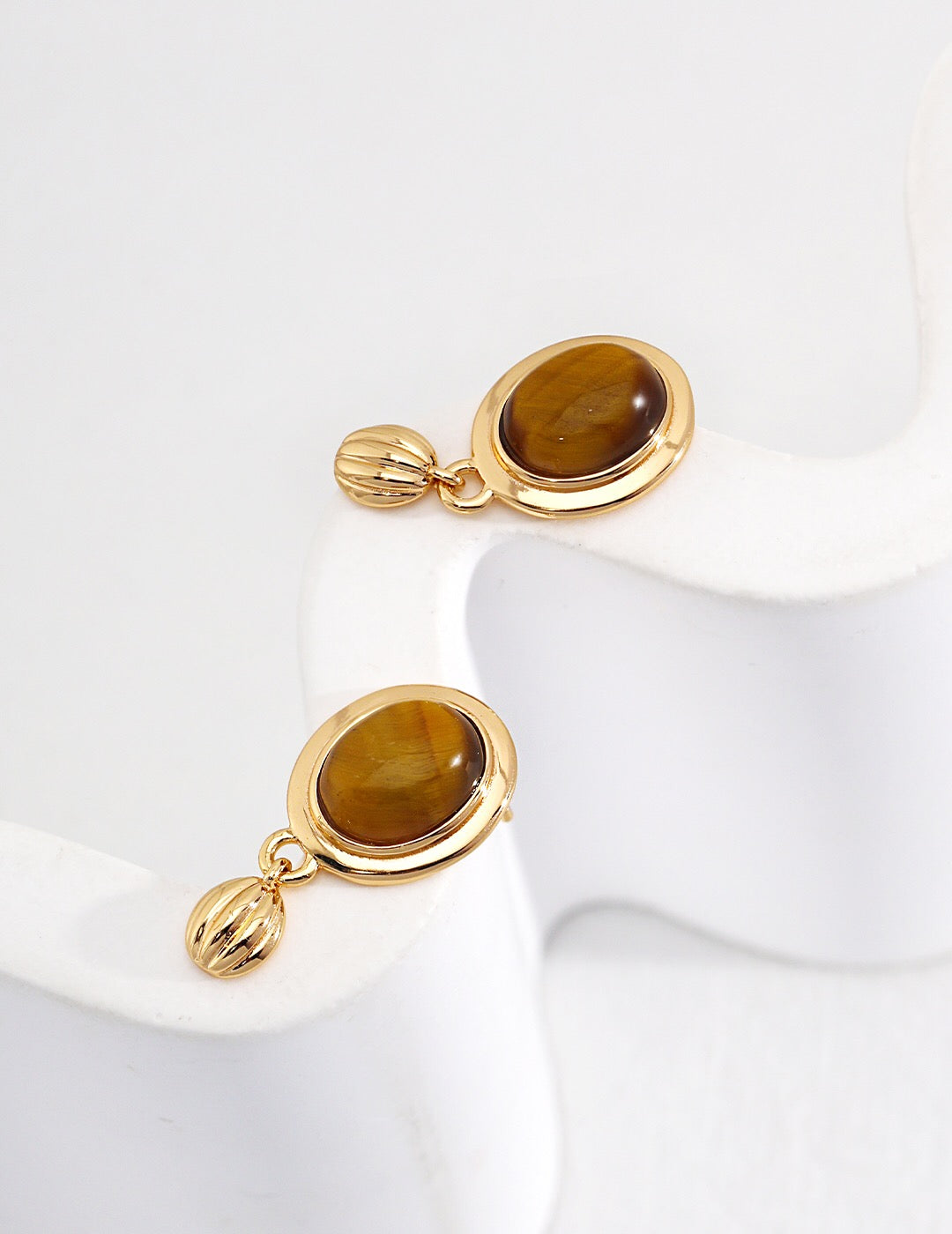 Tiger Eye Sunburst Stud